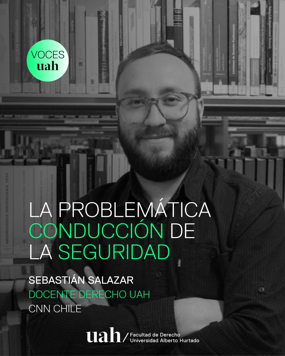 🗞️ PRENSA #DerechoUAH / Les recomendamos la columna del profesor #UAH Sebastián Salazar @sebsalazar en @CNNChile en la que reflexiona sobre un tema muy contingente: la crisis de seguridad que estamos viviendo en el país. LEE + en cnnchile.com/opinion/column…