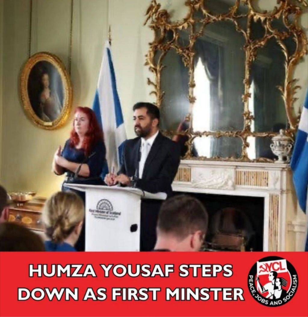 As the Humza Yousaf resigns, we are yet again awaiting another unelected First Minister to take over. No doubt, whoever takes over will undoubtedly be another EU mouthpiece from the SNP. It is up to us to organize to combat anti-working class politics and defend our communities.