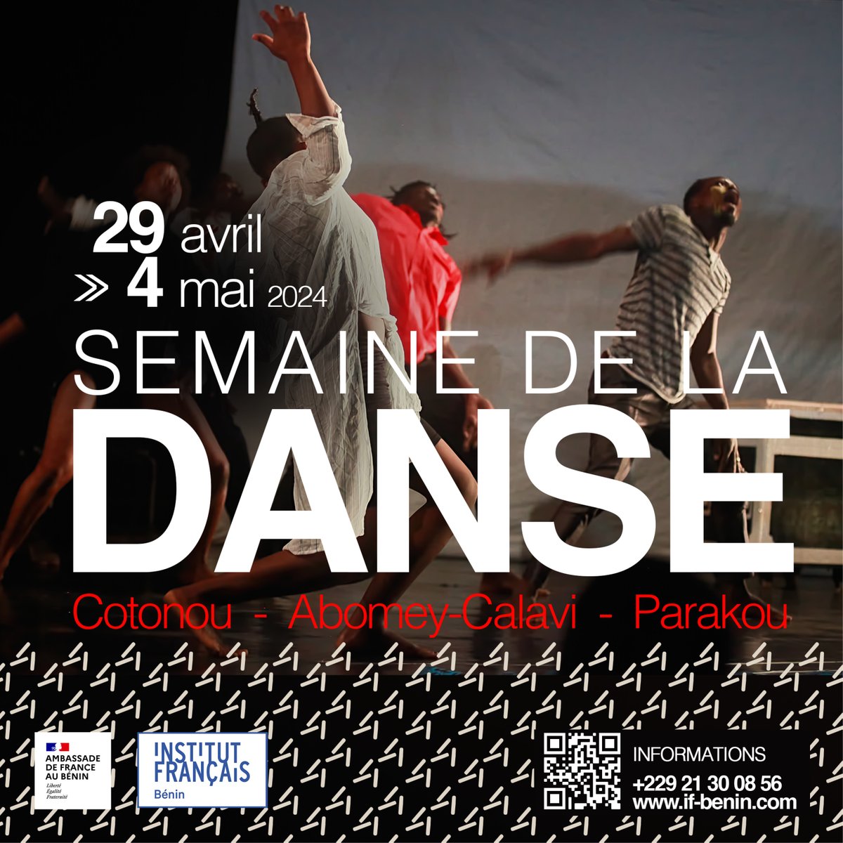 [𝐒𝐄𝐌𝐀𝐈𝐍𝐄 𝐃𝐄 𝐋𝐀 𝐃𝐀𝐍𝐒𝐄] De belles activités de danse prévues à l'Institut français du Bénin jusqu’au samedi 4 mai. if-benin.com/agenda-culture…
