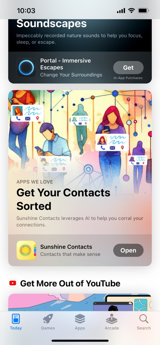 Thank you to @Apple for featuring @Sunshine Contacts in Productivity Boosters today - we agree! bit.ly/sunshinecontac…