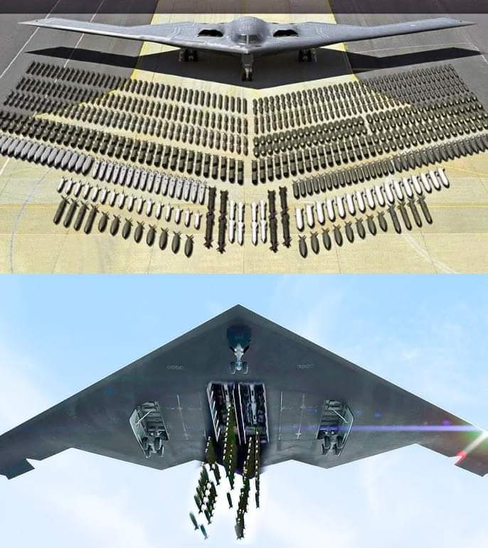 B-2 Spirit bombardıman uçağının taşıdığı toplam bombalar.