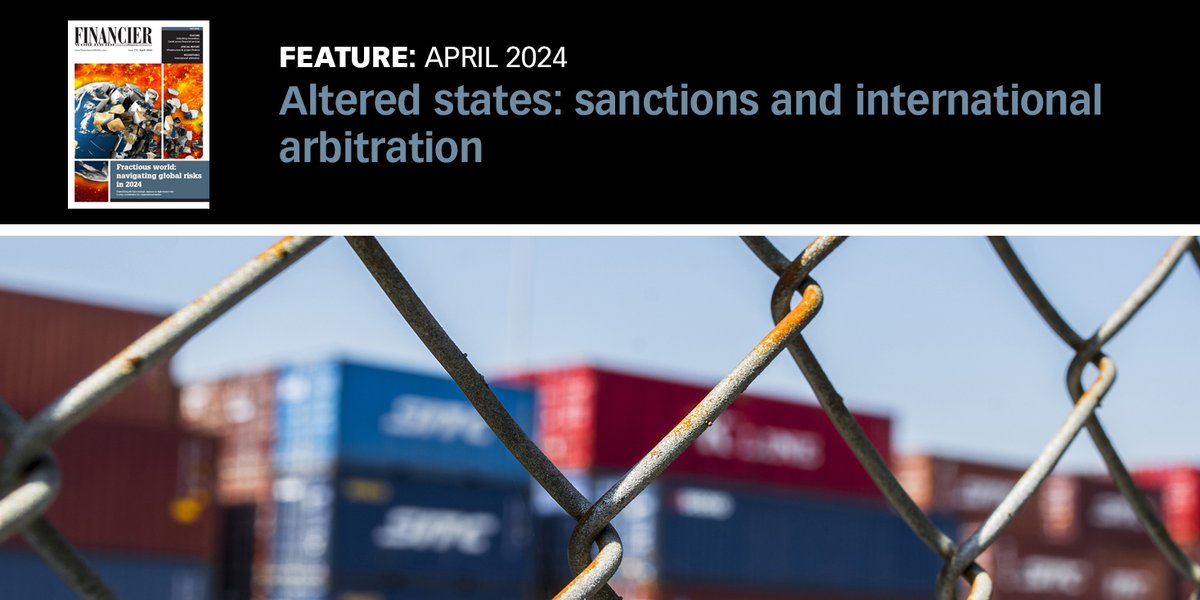 Currently, there are 14 UN #sanctions regimes in place, 11 of which include arms embargoes, travel bans and asset-freeze measures. Financier Worldwide’s April 2024 issue evaluates sanctions and #internationalarbitration: tinyurl.com/ct37dwxk