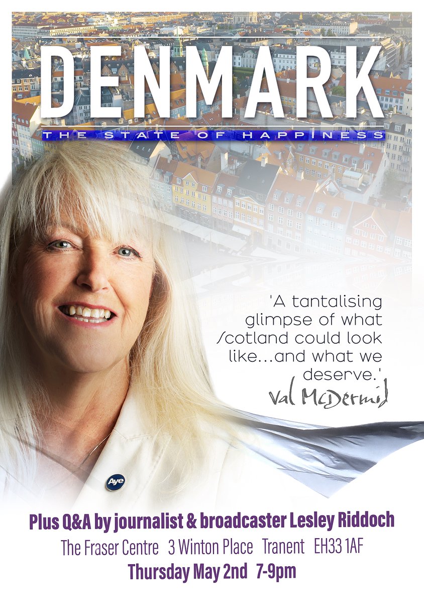 Last mainland screening of Denmark film with Q&A in Musselburgh on Thursday -if cough lurgy stays under control. lesleyriddoch.com/events