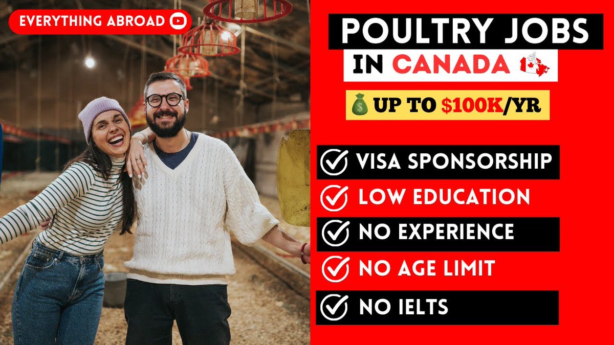 Embarking on a Career in Canadian Poultry Farming: A Comprehensive Guide for International Workers
APPLY NOW: bit.ly/4aqreb2
#AGRICULTURE #CANADA #CANADIANIMMIGRATION #CAREERADVICE #CAREERGUIDE #CHICKENFARMING #FARMINGTECHNIQUES #INTERNATIONALWORKERS #JOBHUNTING #JOBS...