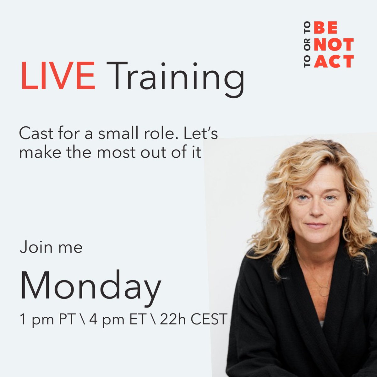 Ready to Elevate Your Small Role? Join me LIVE as we unlock the secrets to maximizing your impact on screen, no matter the size of your part! 🌟 Don't miss out on this LIVE training!
It will happen here: facebook.com/groups/instinc…
#actingcoach #actingtips🎭✨