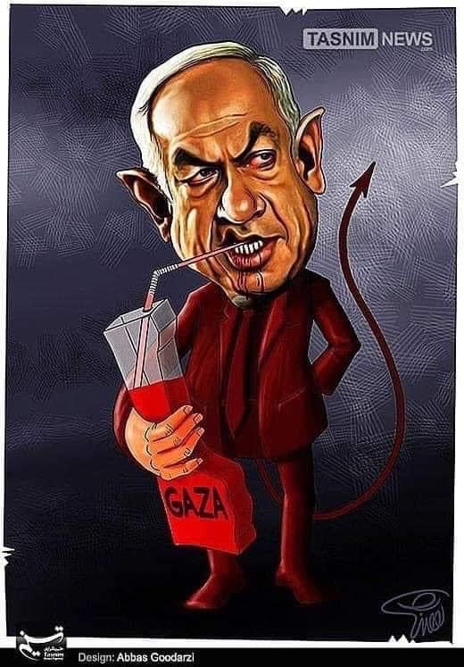 Bu karikatür fotoğrafı #Fransız #lapresse gazetesi tarafından yayınlandı ve sonra #Siyonist lobinin baskısı üzerine çekildi. Lütfen yayılmasına yardım edin #Netanyahu #Gazza#israil#genocid