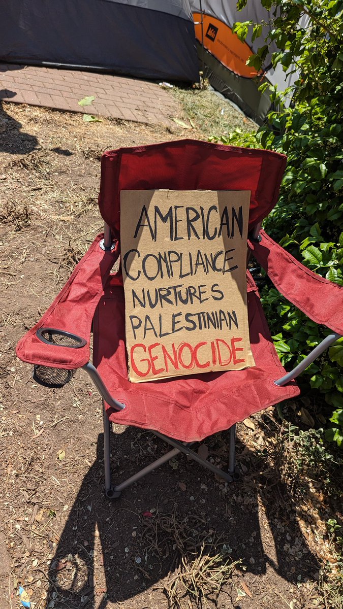 120 US campuses have now seen protest actions against Israel's slaughter in Gaza & Biden's support for it. These are some of the signs from GW in DC. Due to Israel's own actions, a generation of America's future elite will first and foremost associate Israel with Genocide.