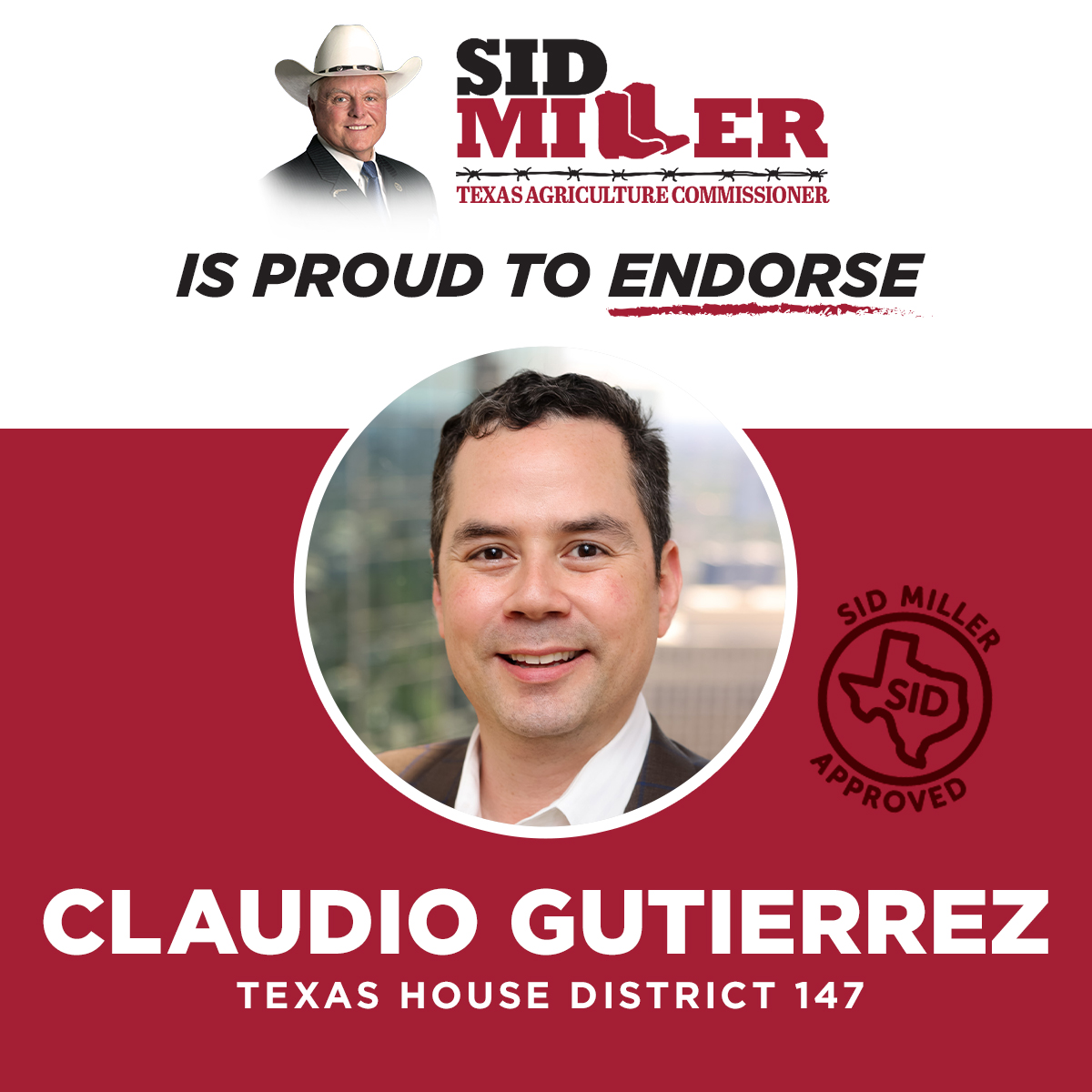 Born in Nicaragua and forced to flee the communists, @Claudio4TX is living his American dream. An engineer and a business owner, he understands Houston's role in our economy. Deeply patriotic, Claudio will defend our border and cut taxes. #txlege #GOP #runoff