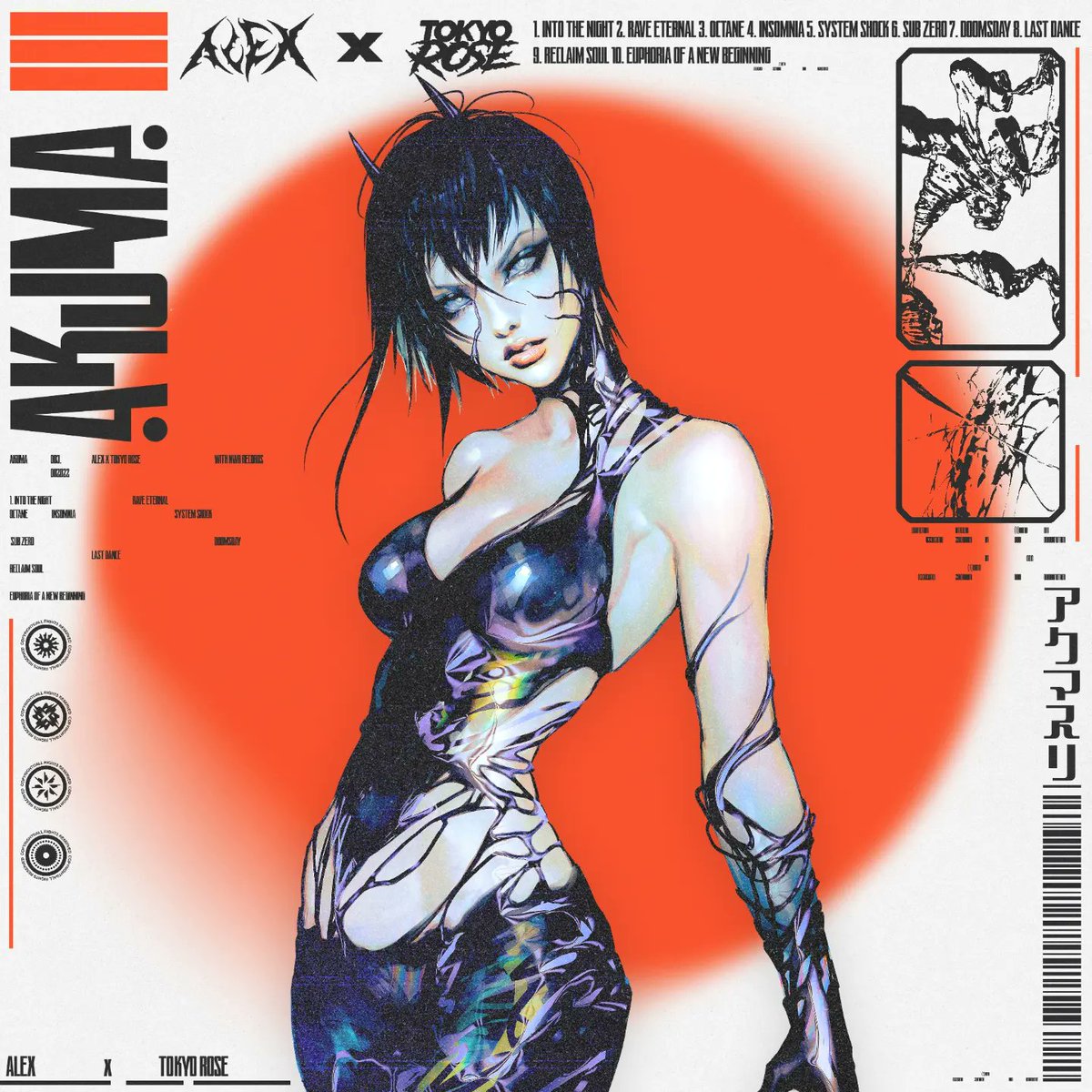 The artwork I'm gonna use when I'm get to redistribute Akuma 3 in June because tunecore rejected the release 2 years ago for having too much text & gfx 💀