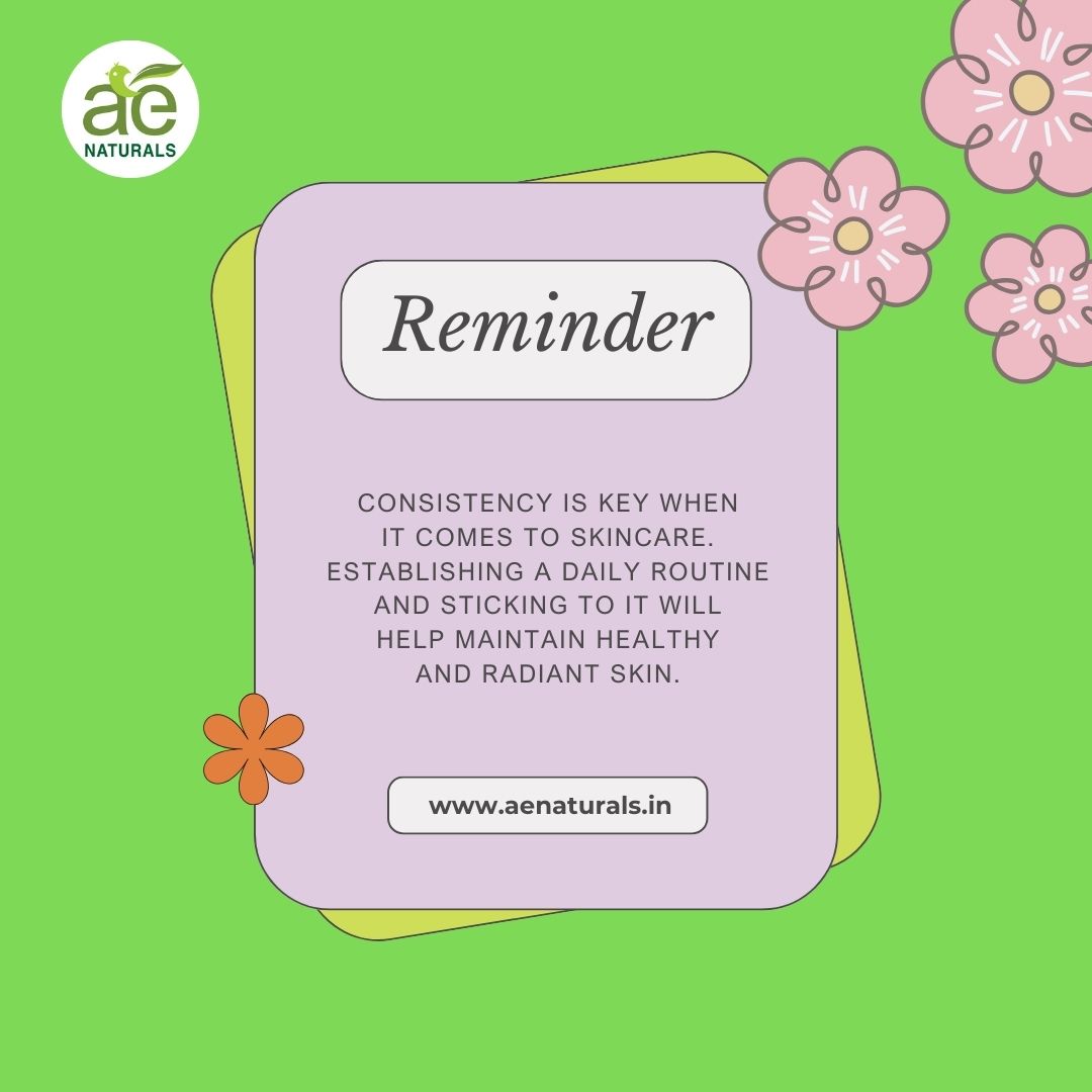 Did you know that the secret to achieving that glowing, flawless complexion lies in consistency? 

🌟Let AE Naturals be your guide to unlocking the beauty within, naturally. 🌷
.
Visit aenaturals.in 
.
.
#AEskincare #AENaturals #AmazingEnterprises #HealthyHabits #AE