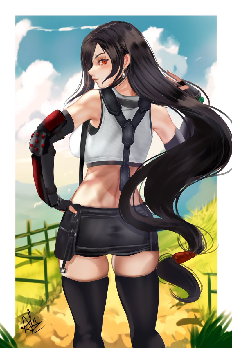 I'm back! Get it... it's a drawing of her back? Anyways, I have a lot to get to. This week is also Tifa week? And Zerith week? Wooooooooooooooooof! I'm behind in them, so I'll just do what I can. How is everyone?