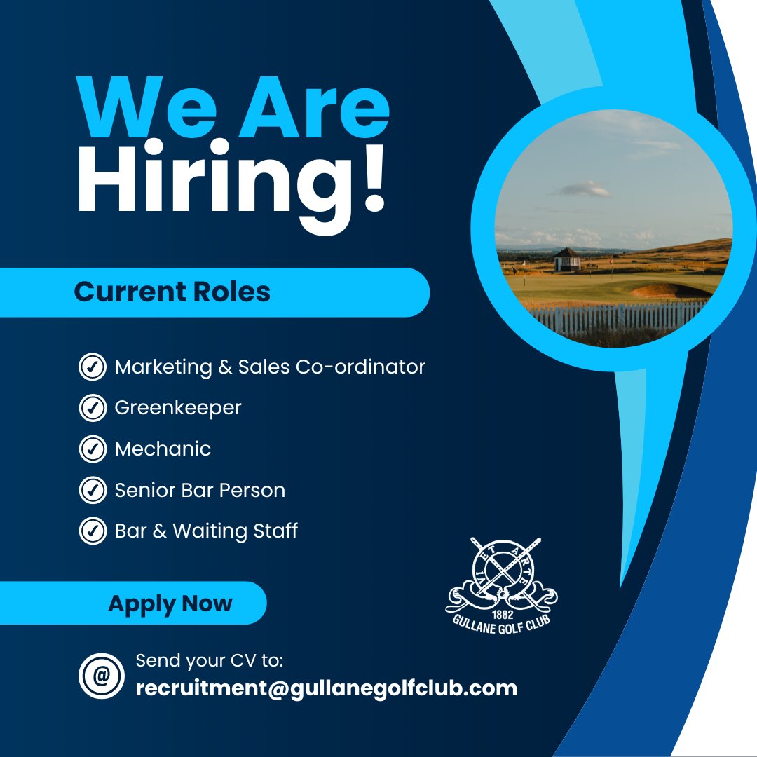 Some great opportunities for forward thinking individuals who want to be part of a great team !