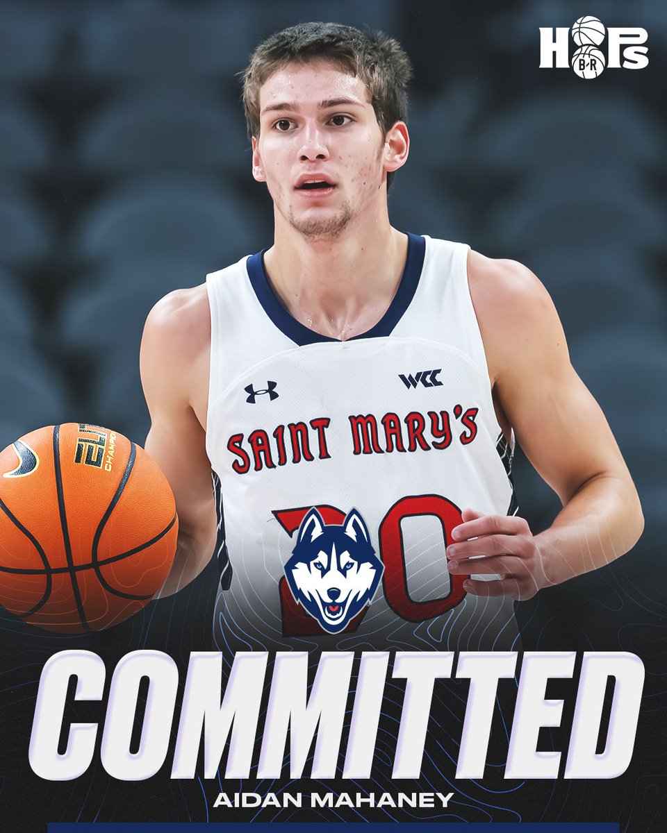 St. Mary's transfer Aidan Mahaney has committed to UConn. Mahaney averaged 13.9 points, 2.6 rebounds, and 2.6 assists per game last season.