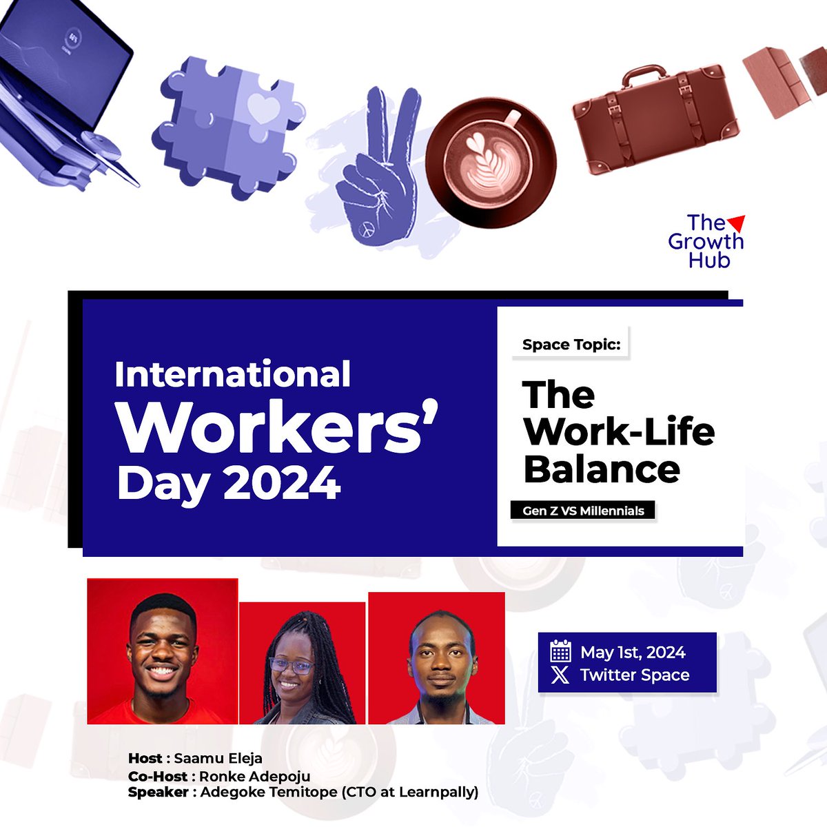 In celebration of the International Worker’s day, we’d be hosting an amazing space on one of the latest conversation in the career world. 📰The Work-Life Balance: “Gen Z vs Millenials” 🗓️May 1st ⏳6pm Set a reminder now via: twitter.com/i/spaces/1DXGy…