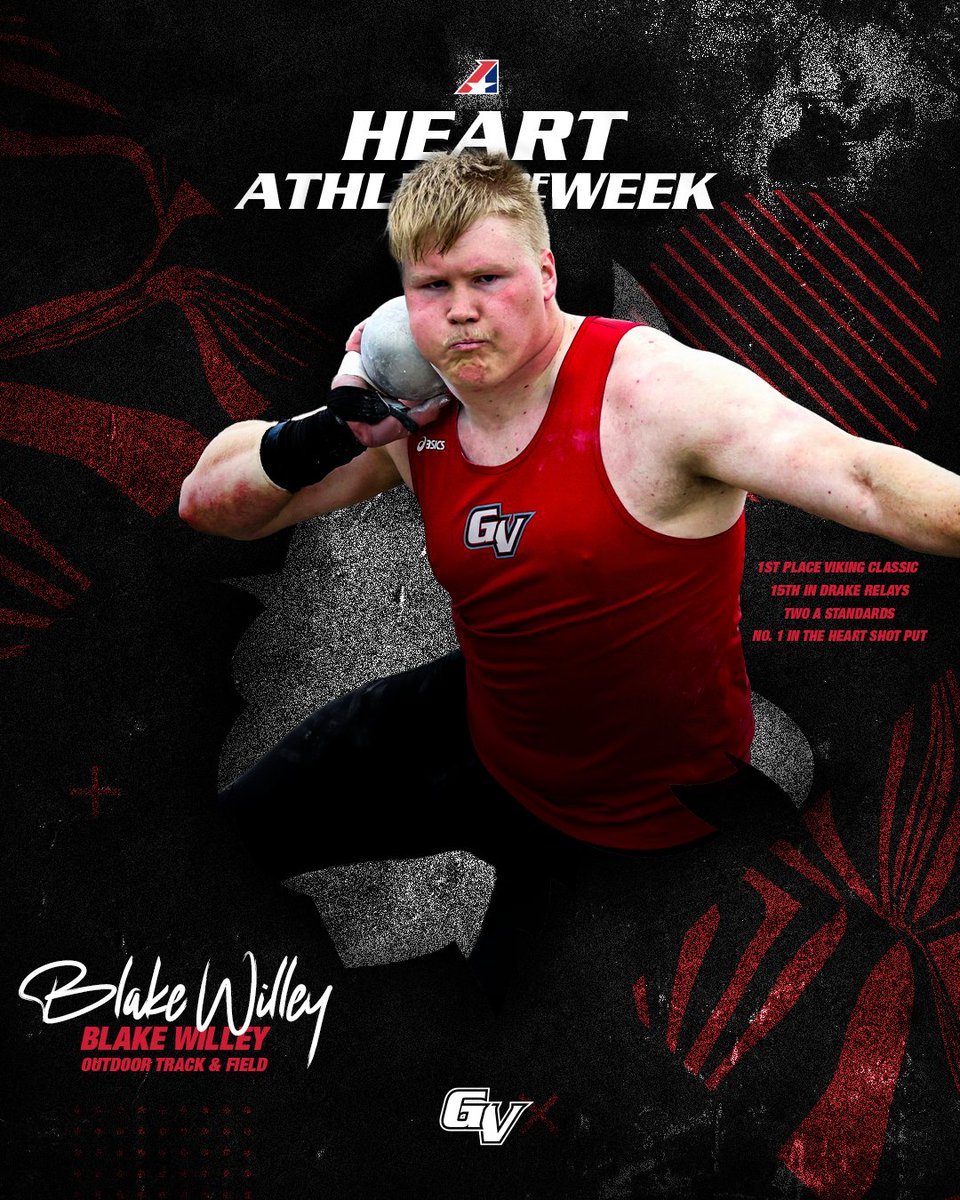 🔙2🔙

Congratulations to Blake Willey on earning Heart Field Athlete of the Week after his throws this past week! 

#Voyage2Viktory