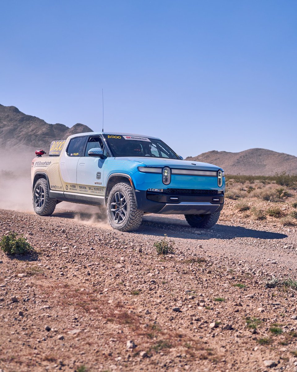 Rivian recently became the first EV to cross the finish line of @themint400, a wild off-road race through the desert foothills outside Las Vegas that for decades has inspired not just automotive and racing fans but novels, movies, and more. Congrats to our team of test engineers…