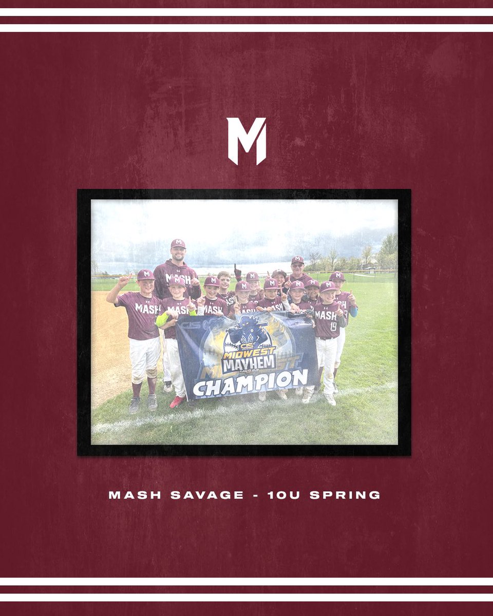 Congratulations to the MASH Savage 10u Spring Team on bringing back a title to campus! 🏆🏛️  #Progrum 

#MASHbaseball | #RaiseTheStandard