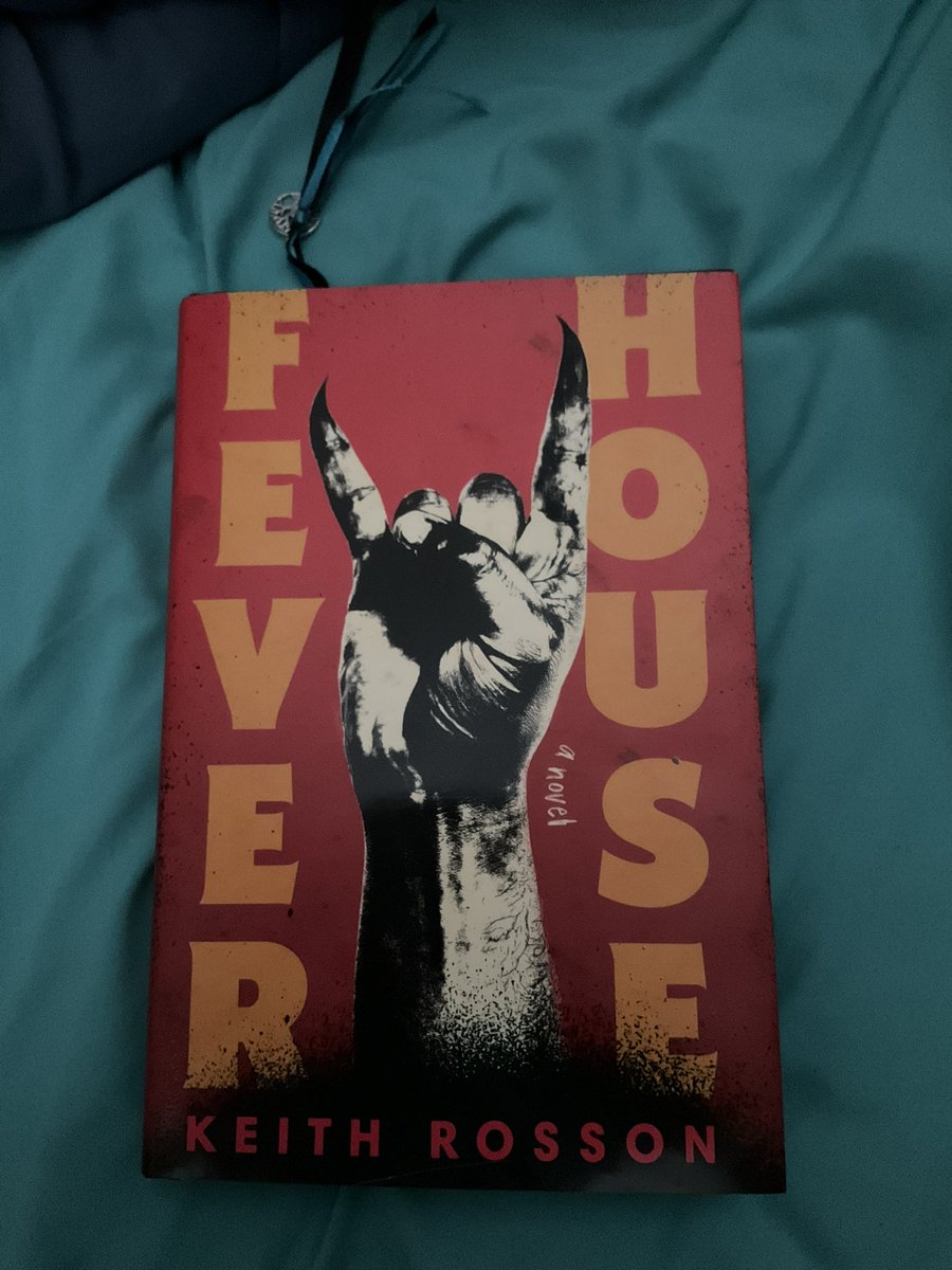 Dude. I am devouring this. Fever House by @keith_rosson is incredible. At work last night all I was thinking, I can’t wait to get home to read about Nick Coffin and the gang. Love it so much 🥰