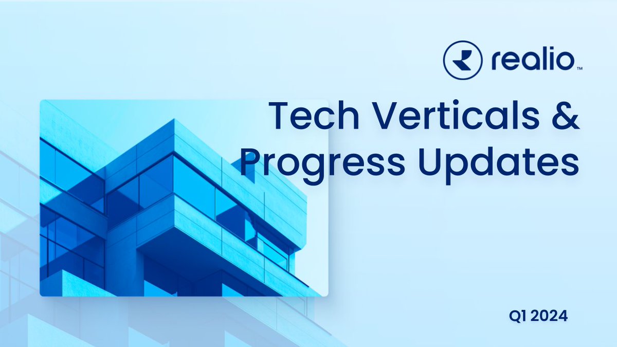 📣 Our Q1 Technical Verticals Update was just released!

hubs.ly/Q02vnNk80

Explore our latest accomplishments and what we are building in 2024. 💪

#RealioNetwork #Realio #Districts #Freehold #CompanyUpdate #WhatsNew #Roadmap