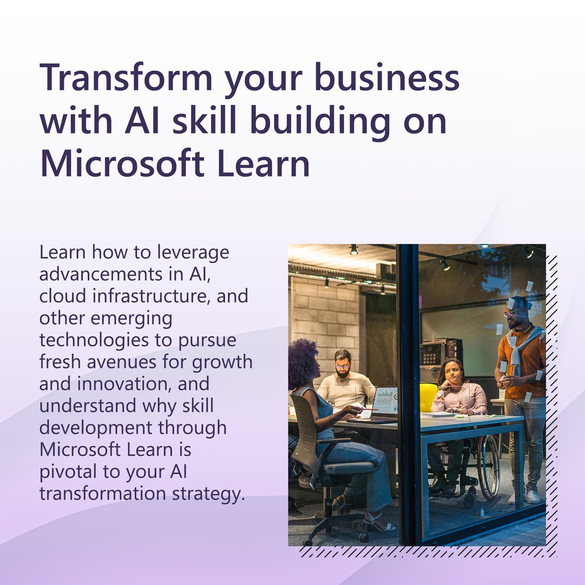 Don't let an AI skills gap hold you back. 📣 Join millions on Microsoft Learn and become eligible for a free Microsoft Certification exam (terms and conditions apply). Learn more: msft.it/6011Y3ED5