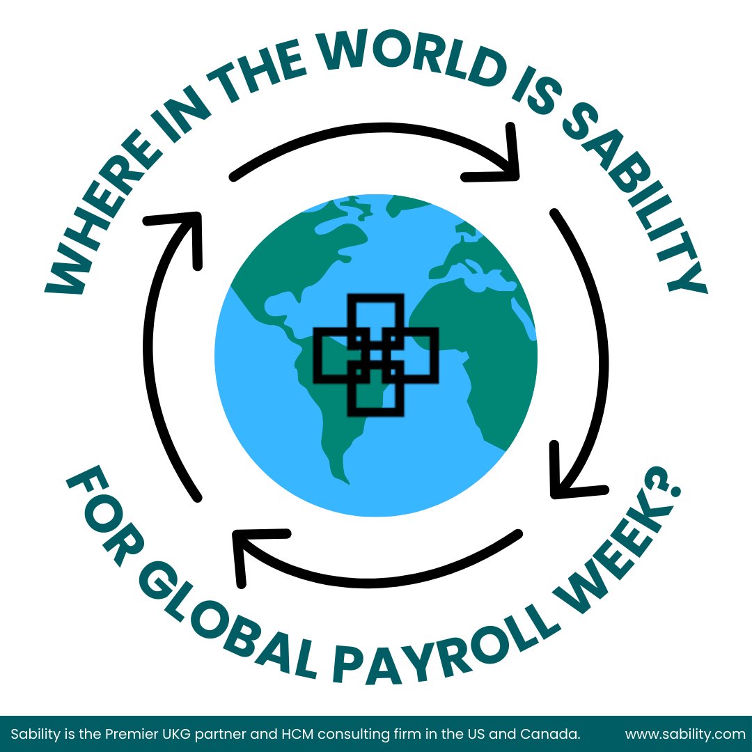 🌎 Happy #GlobalPayrollWeek!
🔎 Wonder where #TeamSability is this week? The answer: EVERYWHERE!
🌎 We're there to plan the strategy.
🌎 We'll be there for the launch.
🌎 We'll be there for adoption & optimization.
🌎 Sability is everywhere in the global payroll #UKG journey!