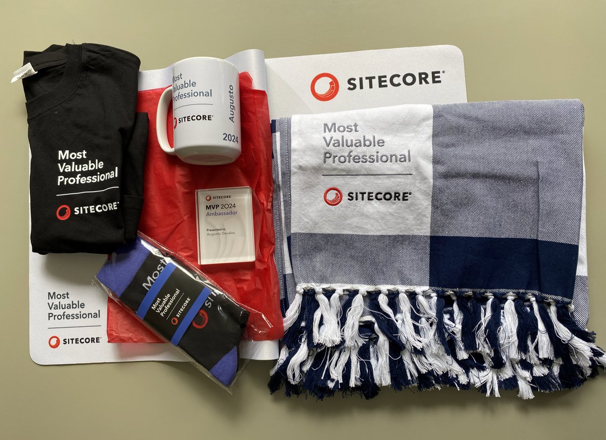 #SitecoreMVPSwag has arrived!! I am very honored to be a part of the #SitecoreCommunity and to be recognized as a #SitecoreMVP . 
Thank you for the swag Tamas Varga @SitecoreMVP 
@NicoleSitecore @MJKnowsSitecore @Sitecore.
@WeAreSitecore 
#SitecoreCommunity