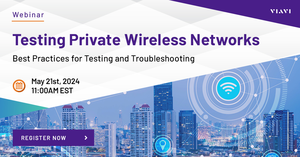 With the innovative licensing scheme of the CBRS spectrum, Private Wireless Networks are becoming increasingly more common. Join our webinar to discover the challenges and solutions for ensuring uptime, QoS and error-free operations. Register today: ow.ly/f5Iq50RpuUl
