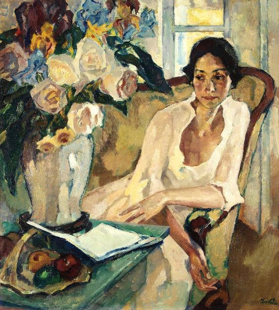 Leo Putz (1869 - 1940). Portrait of a Woman, 1922