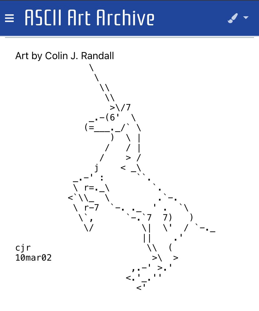 Human preference LLM arenas are poorly suited for evaluating ASCII art because the ASCII art that most impresses a human is often verbatim regurgitation of an existing human work and this is rarely true for text. Votes on ASCII art should be detected and thrown out IMO.