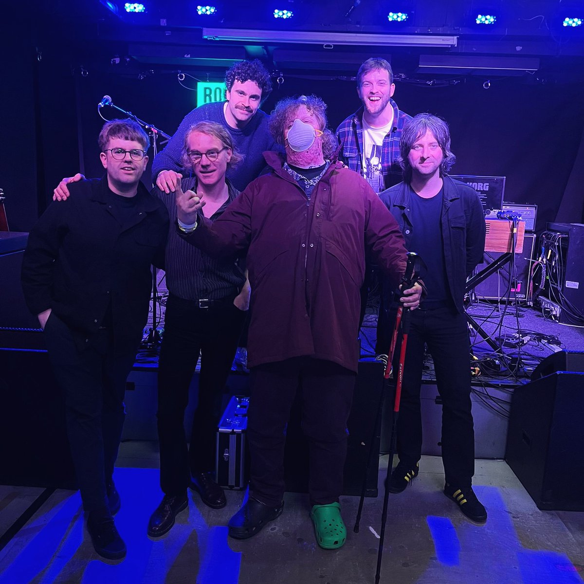 Real nice of the legendary Big Jeff to pop in for soundcheck here in Bristol, great to see him doing so well! Live tonight at @RoughTrade Bristol Doors 7:30 Bible Club 8:00 Jelly Skin 8:45 Melts 9:30