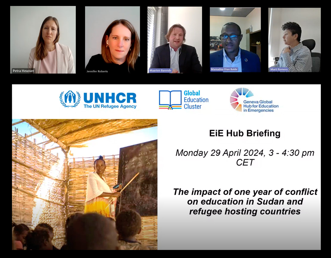 📣@EduCannotWait's @Mbarends3 joined a productive briefing on #Sudan crisis hosted by @UNHCR_Education, @GlobalEdCluster & @EiEGenevaHub 'Fallout of the war in🇸🇩 is unprecedented - we appeal to donors to urgently make available additional resources to provide more #IDP, #refugee