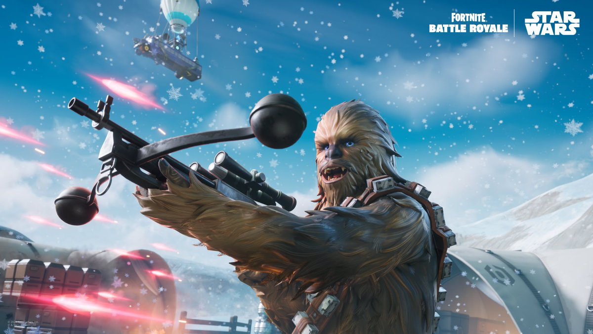 The walking carpet himself – #Chewbacca – is coming to #Fortnite on May 3rd