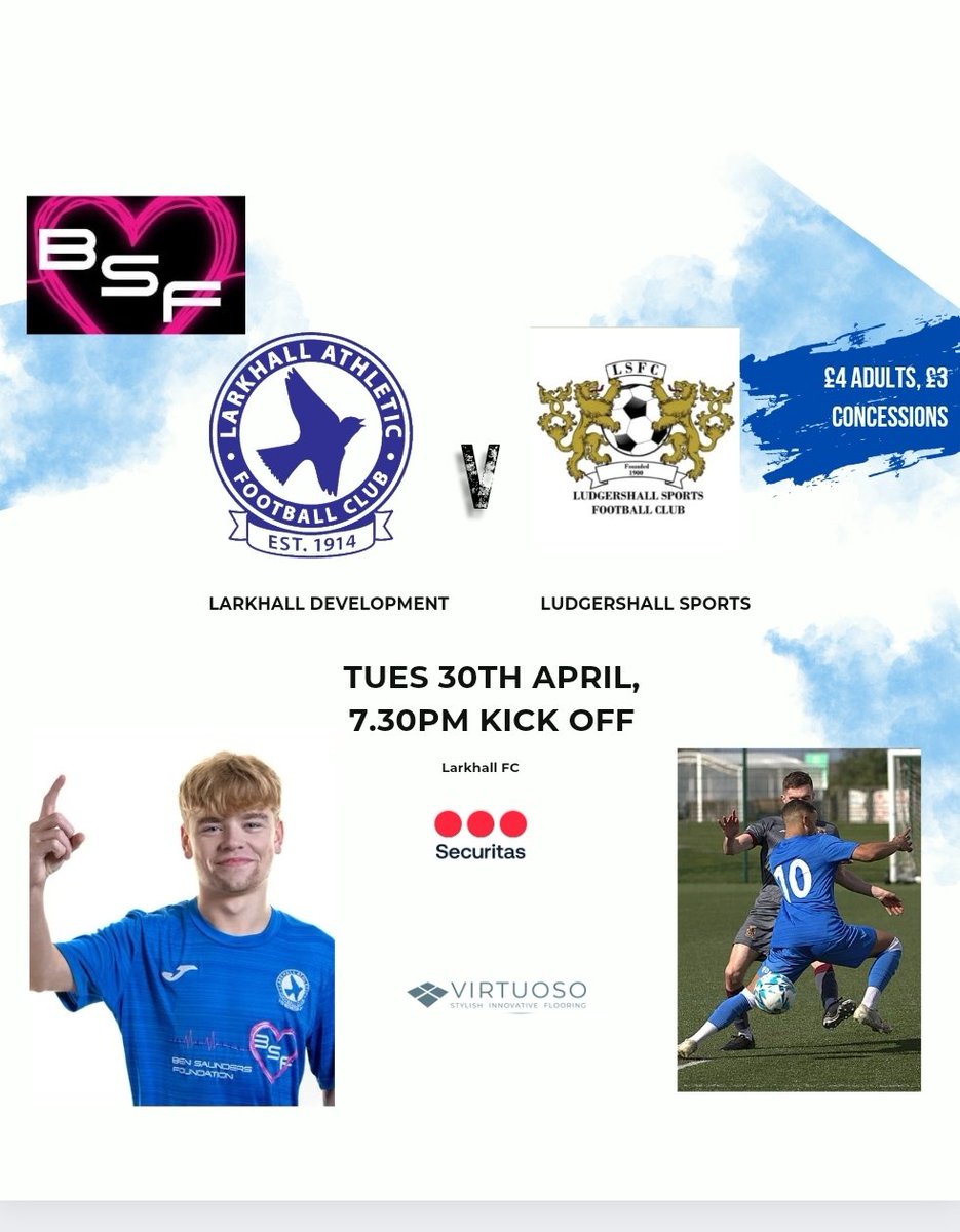 Larkhall Athletic Development (@larkhallathlet1) on Twitter photo Tomorrow, we welcome <a href="/ludgershallsfc/">Ludgershall Sports FC</a> for another <a href="/WiltsLeague/">Wiltshire Senior League</a> game.
All support welcome for our young Larks. 730pm ko
#Upthelarks Tomorrow, we welcome <a href="/ludgershallsfc/">Ludgershall Sports FC</a> for another <a href="/WiltsLeague/">Wiltshire Senior League</a> game.
All support welcome for our young Larks. 730pm ko
#Upthelarks