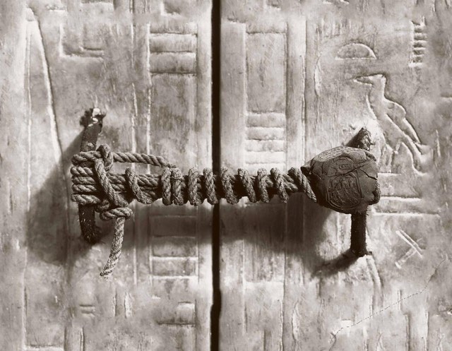 This seal was actually a seal to Tutankhamen's fifth shrine. King was buried in a series of four sarcophagi, which were in turn kept inside a series of five shrines. This unbroken seal stayed 3245 years untouched. The late  discovery of Tut’s tomb resulted from the fact that it…