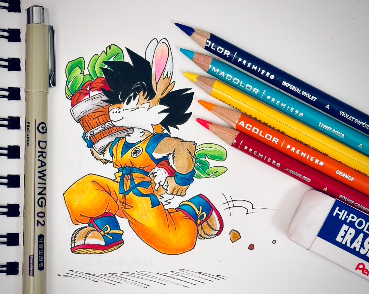 Chibi Bunnified Goku 🐰🥬