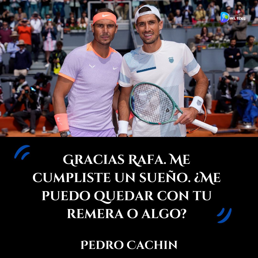 CACHIN Y LA FRASE QUE LE DIJO A NADAL Máximo respeto y admiración por parte del argentino con el español. #tenis #tennis #atp #nadal #rafanadal #tennisfans #tennisplayer #tenniscourt #cachin