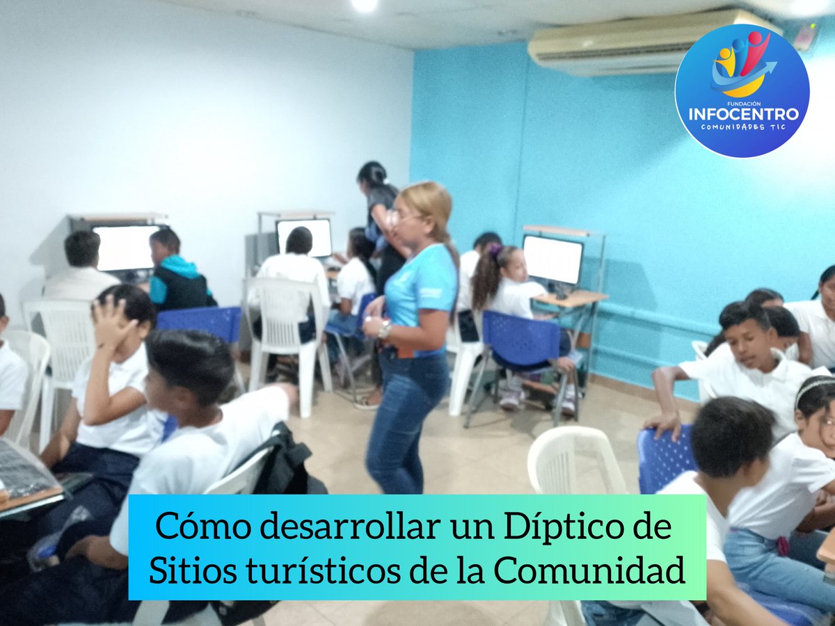 #29DeAbril Niños de 6to grado A de la U.E.B Isaías Ruiz de Coronado San Lorenzo, reciben taller sobre el diseño de diptico. @InfoRedSucre @InfocentroOce