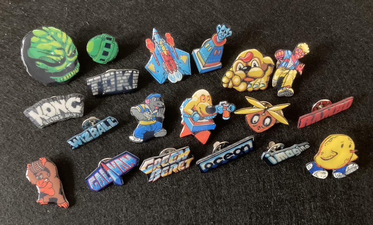 Some ocean / imagine pins I’ve made based on their #c64 titles.