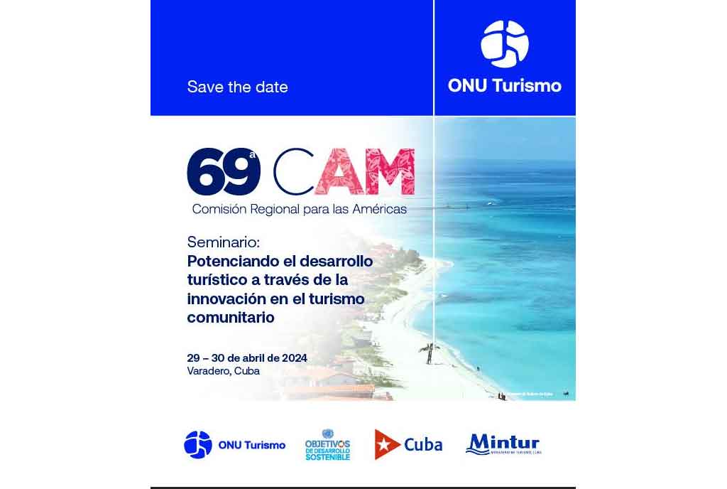 A pocos días de celebrase la 42 edición de la Feria Internacional de Turismo (FITCuba 2024) comenzará un seminario internacional asociado a la 69 reunión de la Comisión Regional de ONU Turismo para las Américas.