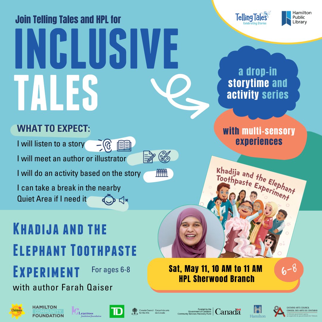 Join us at
@hamiltonlibrary
Sherwood branch for our May 11th Inclusive Tales event! 📚 #storytime #parenting #freeactivities #parent #activeparent #neurodiverse #actuallyautistic