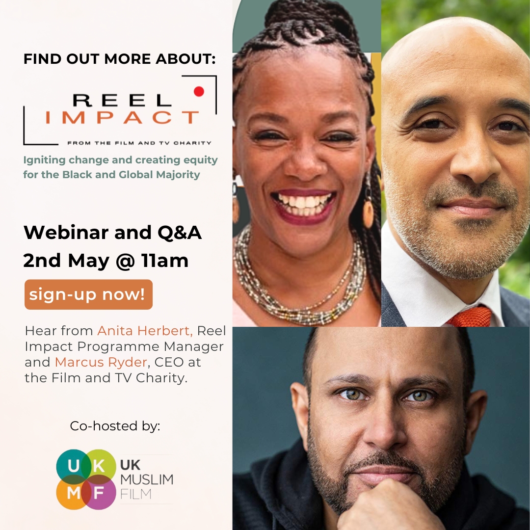 UKMF’s very own @SajidVarda will be co-hosting an upcoming webinar with Reel Impact Programme Manager @MsAnitaHerbert and Film and TV Charity CEO @marcusryder. Date: Thursday 2nd May 2024 Time: 11:00am Location: Online - reserve your spot via the link: filmtvcharity.org.uk/stories-events…