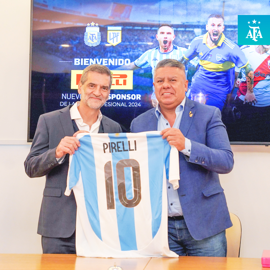 #Institucional La Asociación del Fútbol Argentino presenta a Pirelli como nuevo Main Sponsor de la Liga Profesional de Fútbol 📋acortar.link/eLon0F