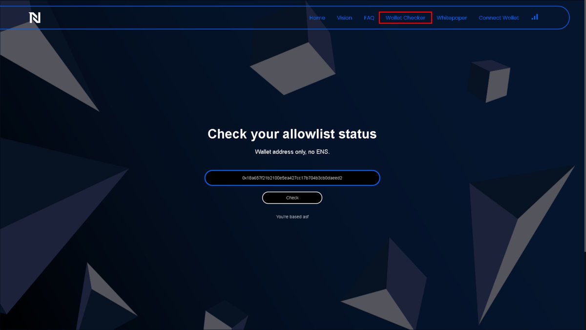 Wallet checker NOW live! 

FINAL chances for WL, drop your wallet you have 6 hrs !

nakamaclub.io/wallet-checker
