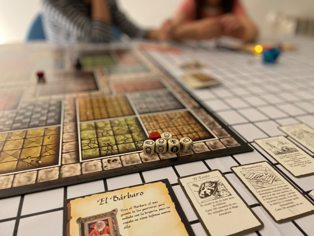 Drama! My daughter's character got killed 10 min into the game. She was very upset. Totally bad luck but that meant no more fun for her. Instead we suggested she joined her dad and prepare to be the next master. Yikes! She might be a bit resentful? #heroquest