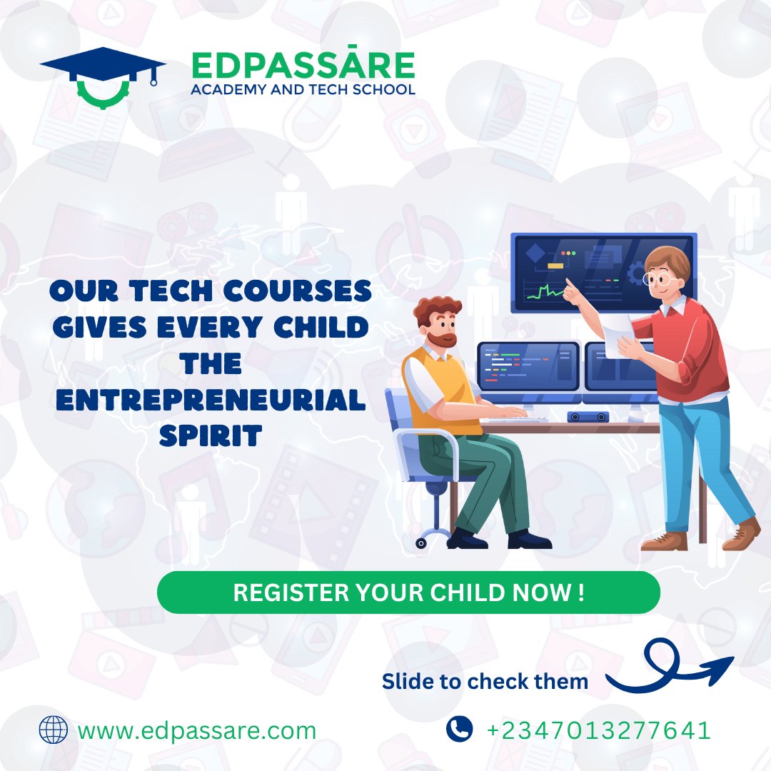 josepholasoji1's tweet image. REGISTER YOUR CHILD FOR ANY OF OUR COURSES TODAY!
#codeforkids #techforkids #coding #Nigeria #Lagos #gaza #wizkid #landmark