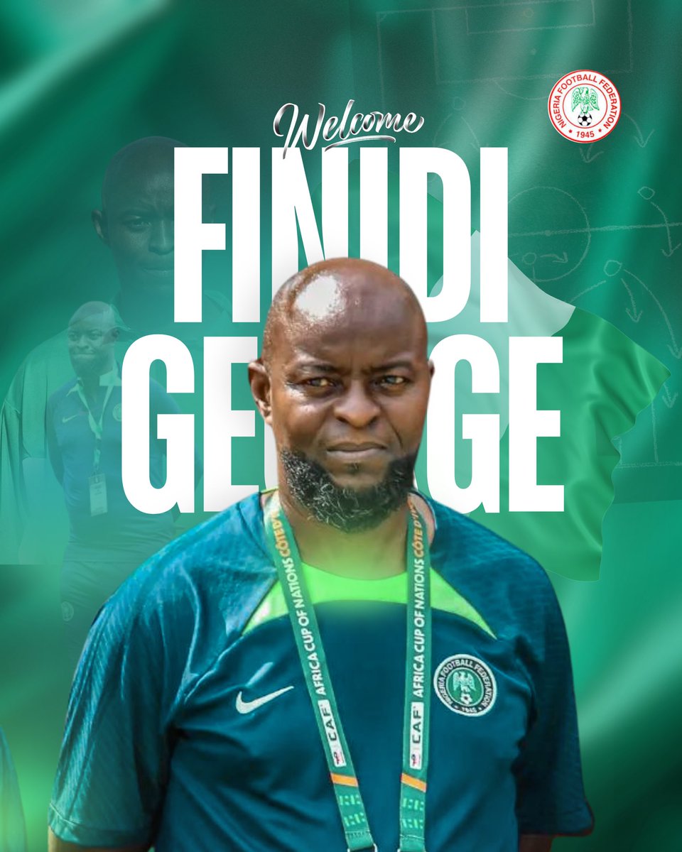 New Nigeria National Team Head coche Finidi George 
Congratulations 🎊 Lead us right ✅️ 

#newsheriffintown #FinidiEra #WelcomeFinidi #SoarSuperEagles