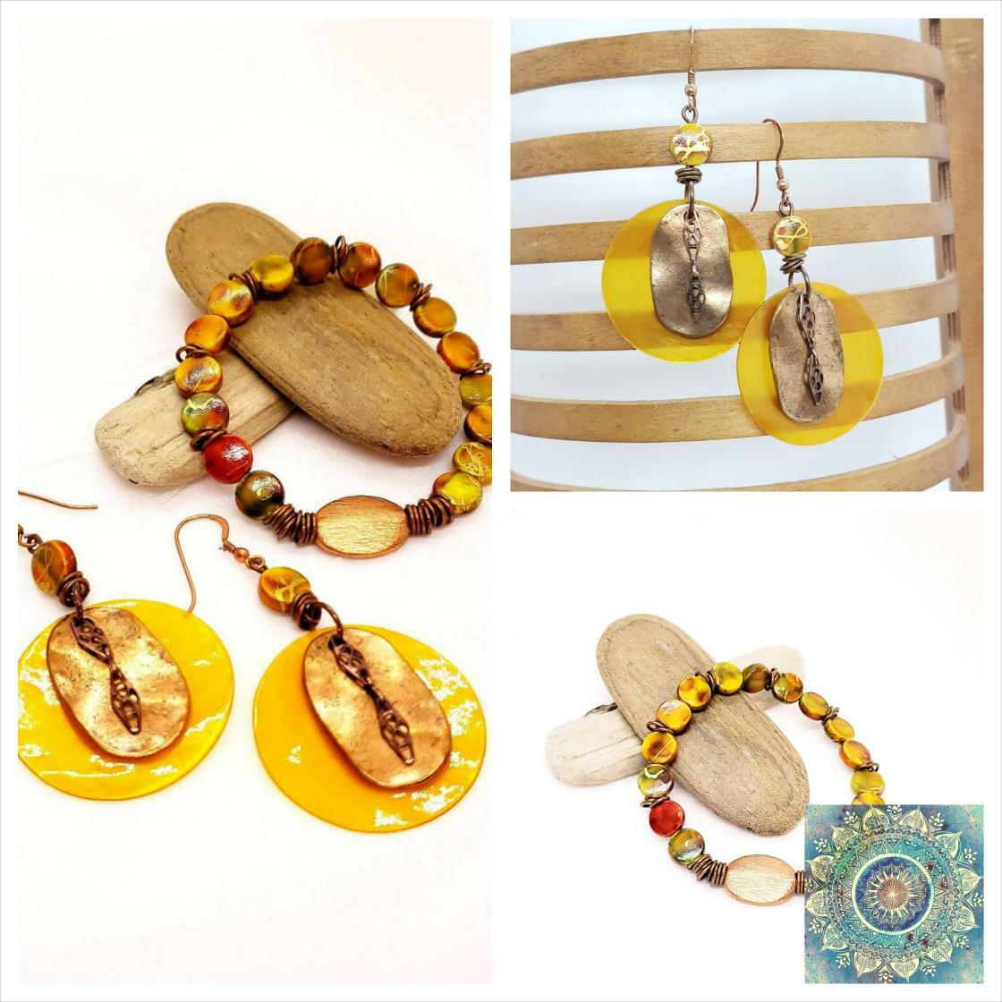 Limited offer! This awesome Fall Bracelet Set, Earrings and Bracelet, Fall Boho Bracelet, Statement Earrings, Fall Color Bead Bracelets for $29.00.. 
etsy.com/listing/130734…
#JewelrySet #BeadedBracelet