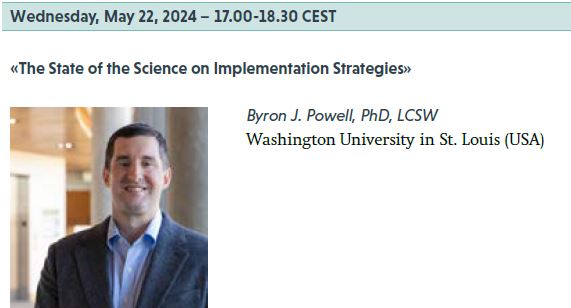 IMPACT - Swiss Implementation Science Network (@impact_swiss) on Twitter photo 📢Sign up for our next #ImpSci webinar on May 22, 17-18.30 CET with <a href="/Byron_Powell/">Byron J. Powell</a> on "The State of the Science on Implementation Strategies".
Register for free: nursing.wufoo.com/forms/k1gm77zu… #impsci @NursingUnibas @implementEIC <a href="/IfIS_UZH/">Institute for Implementation Science in HealthCare</a> <a href="/SwissTPH/">Swiss TPH</a> 📢Sign up for our next #ImpSci webinar on May 22, 17-18.30 CET with <a href="/Byron_Powell/">Byron J. Powell</a> on "The State of the Science on Implementation Strategies".
Register for free: nursing.wufoo.com/forms/k1gm77zu… #impsci @NursingUnibas @implementEIC <a href="/IfIS_UZH/">Institute for Implementation Science in HealthCare</a> <a href="/SwissTPH/">Swiss TPH</a>