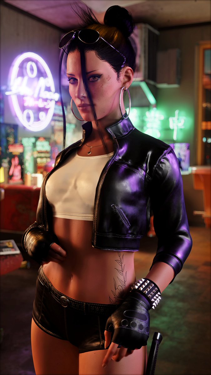 Under the neon lights ✨ Casual outfit pt.4 by @VeegeeAlvarez! #Cyberpunk2077 #Cyberpunk2077PhotoMode #VGPUnite #VGPNetwork #VPRT #ArtisticofSociety #ThePhotoMode #VirtualPhotography