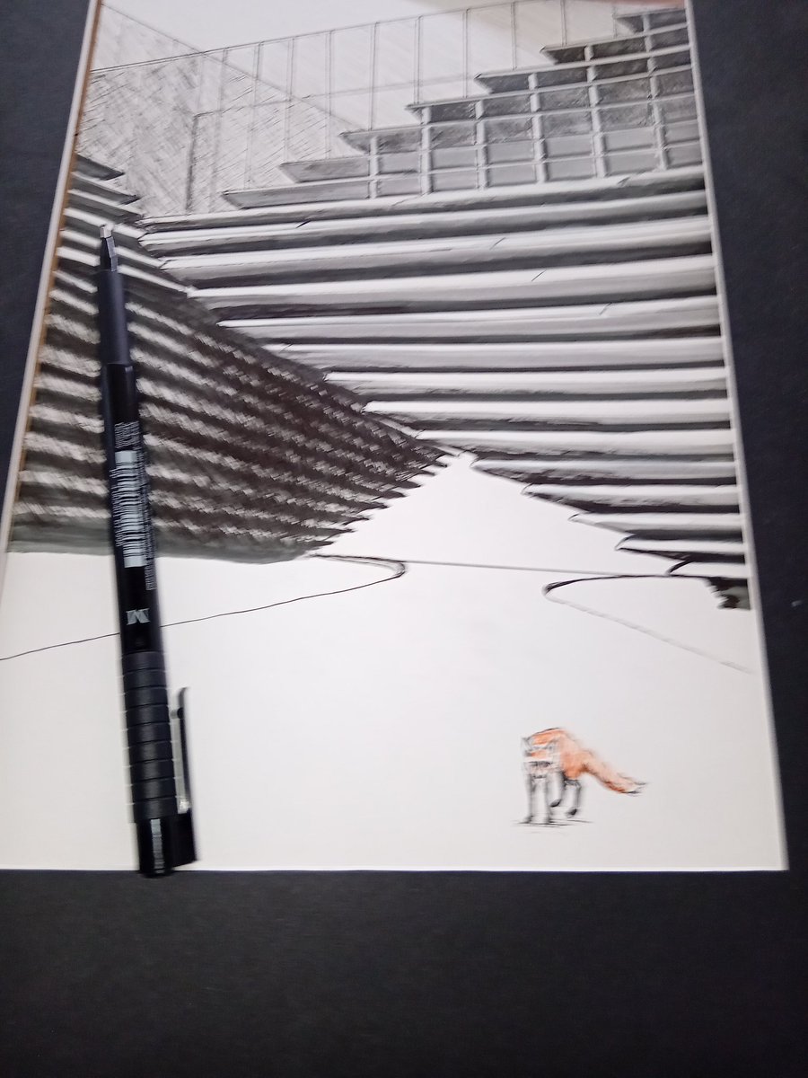 A ruler, paper, pen and a fox... got some ideas for my wee  Fox... coming soon to a new @the_leith_collective venture. #workinprogress #Scottish #architecture #museum #urbanfox #urbanlife